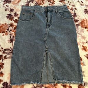 Midi long Jeans skirt